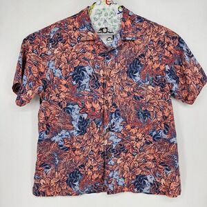 Tommy Bahama Shirt Mens XL Island Zone Hawaiian‎ Short Sleeve Floral Silk Blend